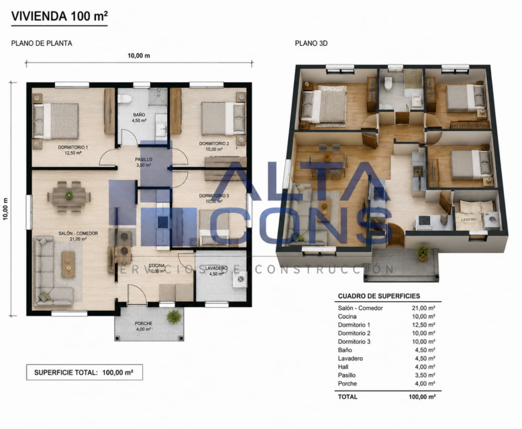 Vivienda 100 m²